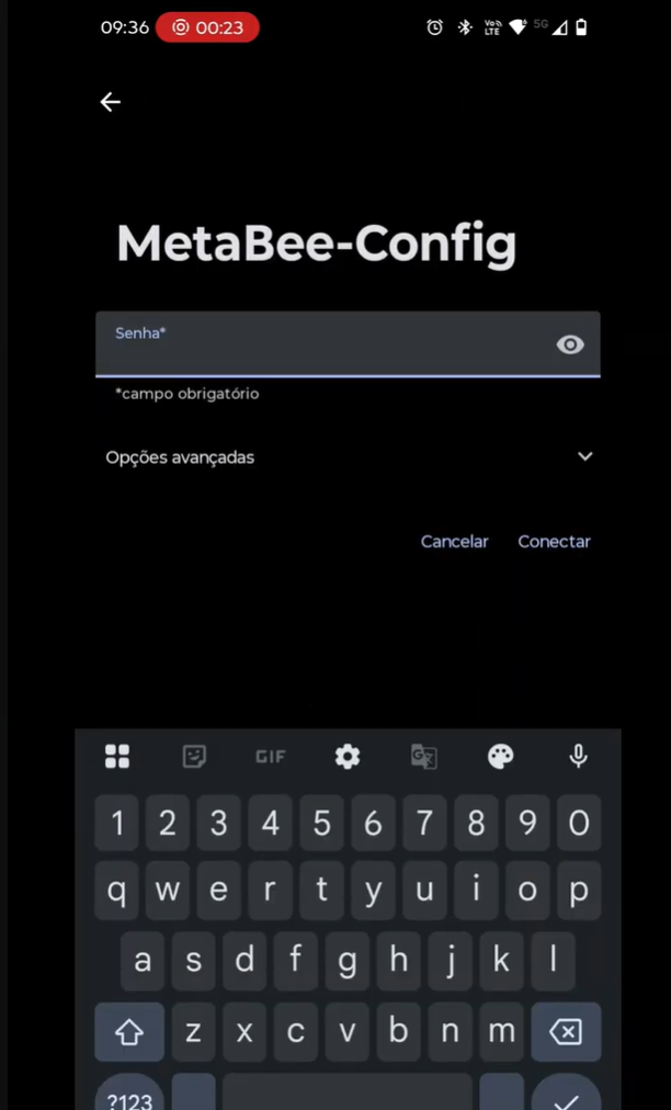Conectando na rede MetaBee-Config